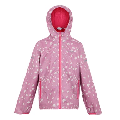 Regatta Childrens/Kids Lever II Camo Waterproof Jacket (Lilas/Light Vanilla/Beaujolais)
