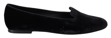 Sammet Ballerina Tofflor Svart