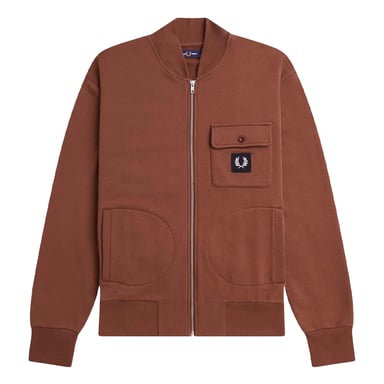 Fred Perry Mens Full Zip Bomber Jacket (Whisky)