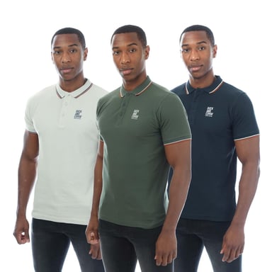 Duck and Cover Mens Melports Polo Shirt (Green/Light Green/Blue)