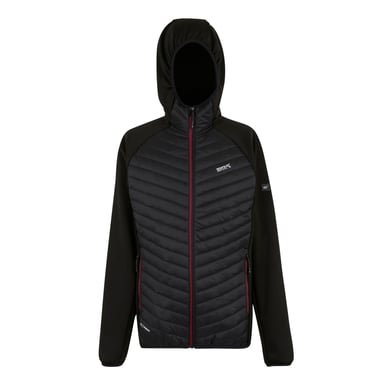Regatta Mens Andreson Hybrid Jacket (Black/Dark Maroon)