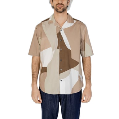 Abstract Print Shirt Short Sleeves