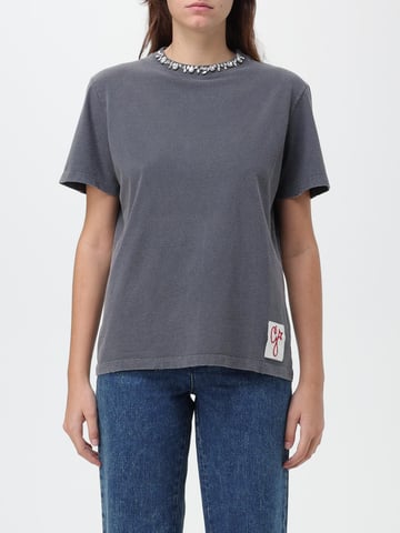 T-shirt met versierde halslijn
