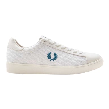 Fred Perry Mens Laurel Wreath Logo Leather Trainers (White)