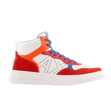 Armani Exchange Tränare för män (Vit/Röd/Orange)