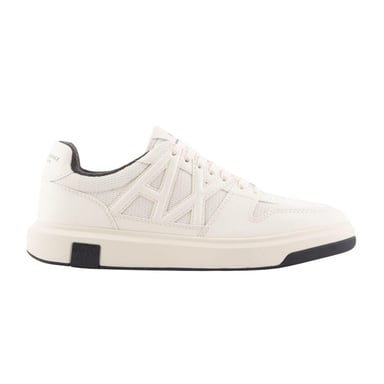 Armani Exchange Träningsskor i mocka för män (Off White/Svart)