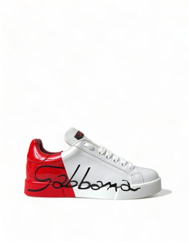 Portofino Sneakers Signaturtryck Läder
