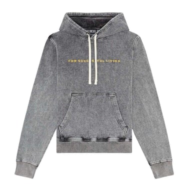 Diesel Mens Logo Hoodie (Grey Faded)