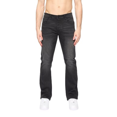Crosshatch Mens Winsbury Bootcut Jeans (Black)