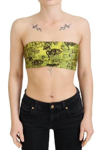 Tube Top Graphic Print Strapless