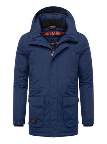 Stone Harbour heren parka Wadiim met capuchon en 2-weg ritssluiting