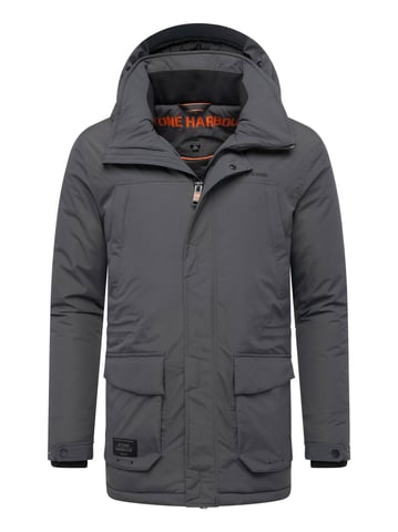 Stone Harbour heren parka Wadiim met capuchon en 2-weg ritssluiting