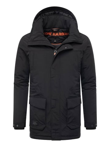 Stone Harbour heren parka Wadiim met capuchon en 2-weg ritssluiting