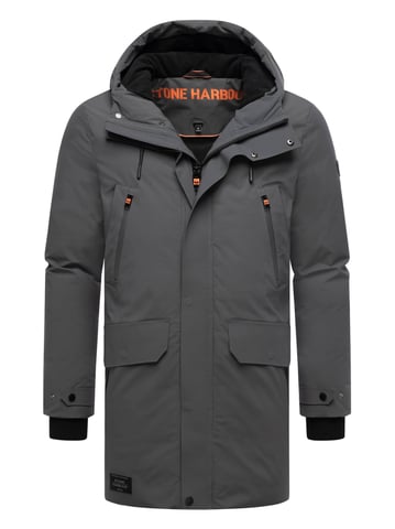 Stone Harbour heren winterparka Kitraan met magneetsluiting en fleecevoering