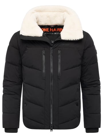 Stone Harbour heren gewatteerde jas Ansello met teddyfleece kraag en fleecevoering