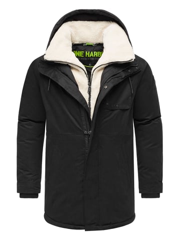 Stone Harbour men’s winter jacket Navroos with detachable teddy collar & fleece lining