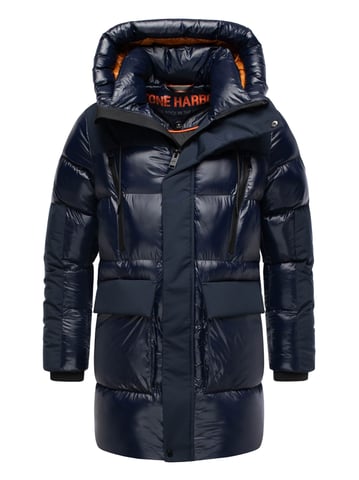 Stone Harbour heren winterjas Nelioon met 2-weg ritssluiting en capuchon