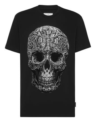 Round Neck T-Shirt Gothic Skull