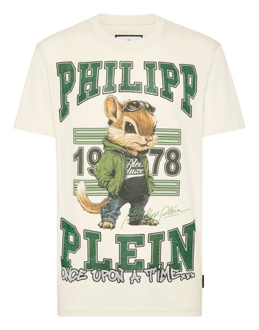 Round Neck T-Shirt College Squirrel Stones