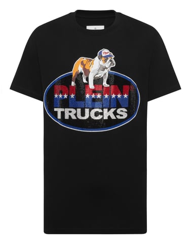 Round Neck T-Shirt Bulldog Crystal