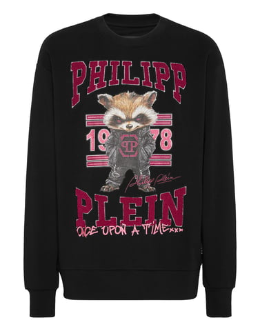 Fleece Sweatshirt College Raccoon