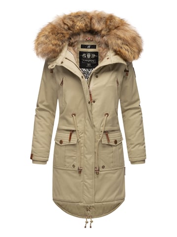 Navahoo Women’s Winter Jacket Rosinchen – Classic Parka with Detachable Faux Fur Collar