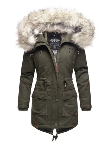Navahoo Premium Women’s Winter Jacket Honigfee – Warm Parka with Detachable Faux Fur Collar