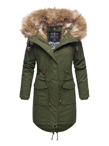 Navahoo Women’s Winter Jacket Rosinchen – Classic Parka with Detachable Faux Fur Collar