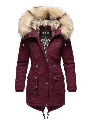 Navahoo Premium Women’s Winter Jacket Honigfee – Warm Parka with Detachable Faux Fur Collar