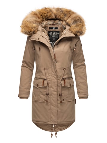 Navahoo Women’s Winter Jacket Rosinchen – Classic Parka with Detachable Faux Fur Collar