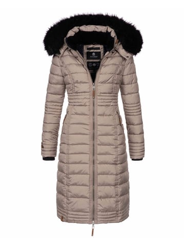 Navahoo Women’s Winter Coat Umay – Long Quilted Jacket with Detachable Hood & Faux Fur