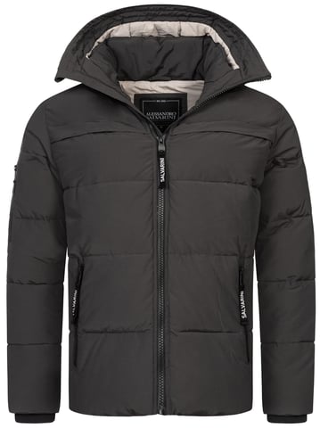 Alessandro Salvarini men’s quilted winter jacket AS-334 with padded hood
