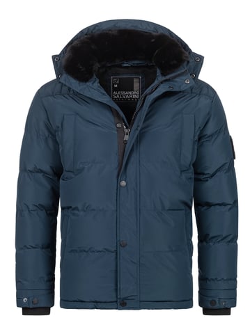Alessandro Salvarini men’s winter jacket AS-326 with teddy fleece & removable hood