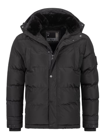 Alessandro Salvarini men’s winter jacket AS-326 with teddy fleece & removable hood