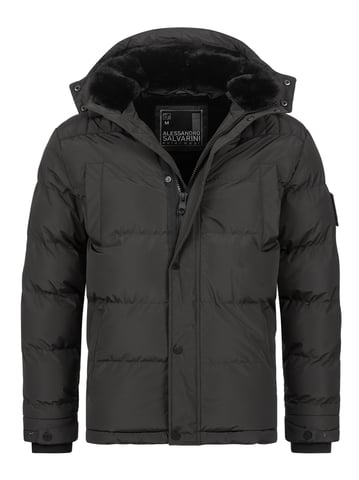 Alessandro Salvarini men’s winter jacket AS-326 with teddy fleece & removable hood