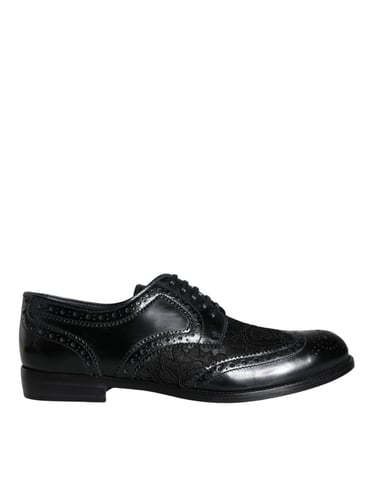 Men Floral Brogue Wingtip Oxfords