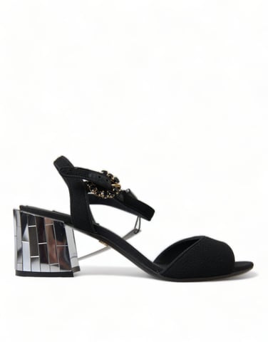 Mirror Heel Sandals Black Style
