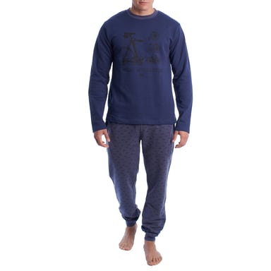 Herrpyjamas i plyschbomull KLP6