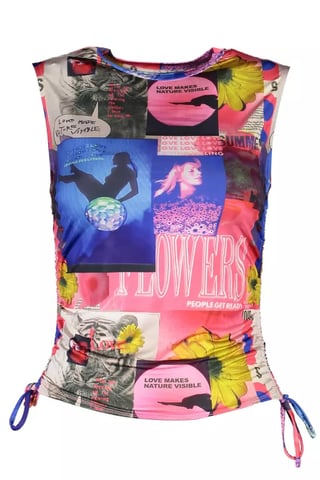 Collage Print Sleeveless Top