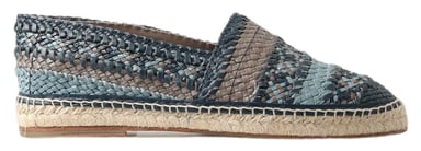 Woven Leather Espadrilles Slipon