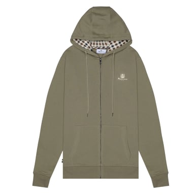 Aquascutum Active Liten Logo Hel Dragkedja Armégrön Huvtröja