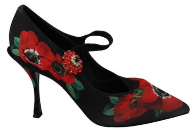 Floral Poppies Mary Jane Pumps
