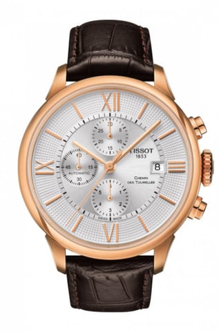 Tissot Chemin Des Tourelles Heren Horloge Bruin T0994273603800