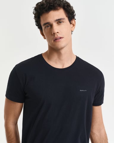 Crew Neck T-Shirts in Black (2 Pack)
