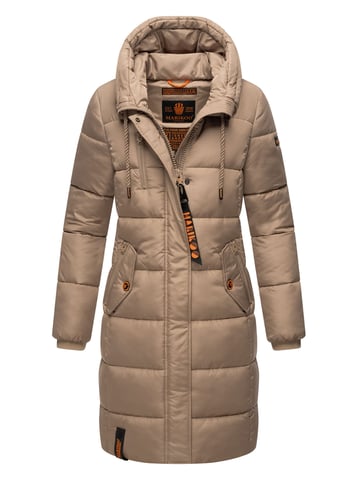 Marikoo women’s winter coat – Long quilted jacket with hood & pockets