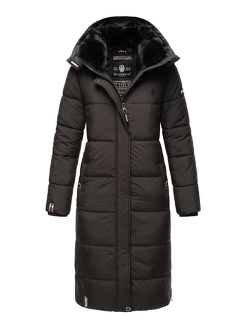 Marikoo women’s winter coat – Long quilted jacket with detachable hood
