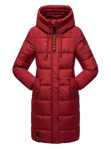 Marikoo women’s winter coat – Long quilted jacket with hood & pockets