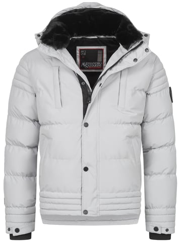 Alessandro Salvarini men’s winter jacket AS-281 with teddy fleece & removable hood