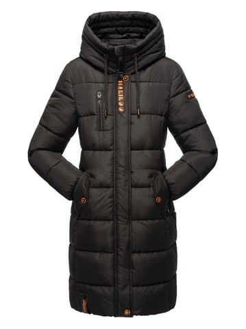 Marikoo women’s winter coat – Long quilted jacket with hood & pockets
