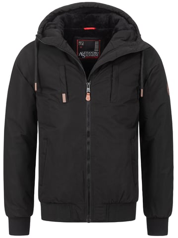 Alessandro Salvarini men’s winter jacket AS-320 with teddy lining & hood – warm & stylish